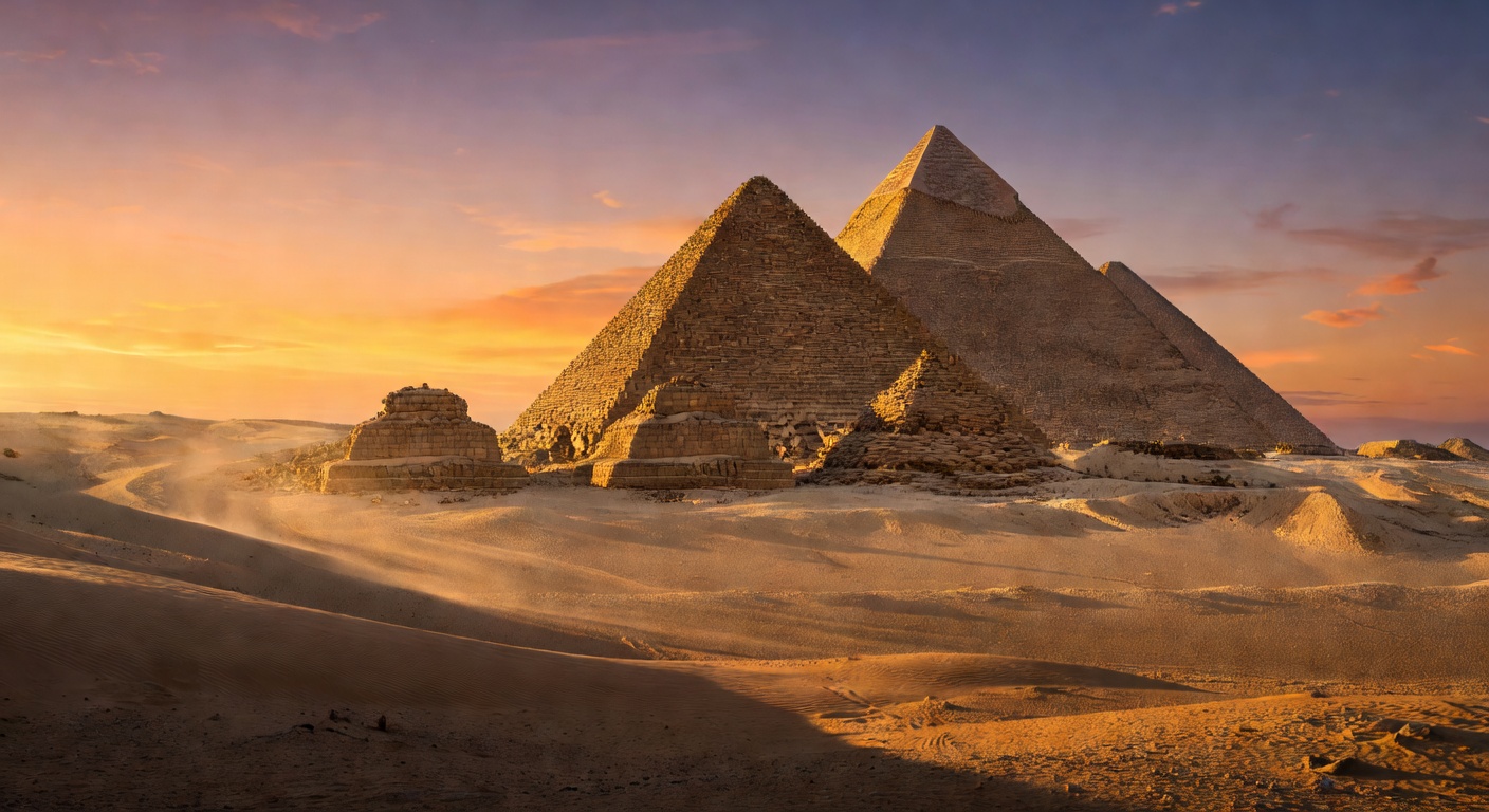 Cinematic Egyptian Pyramid Background